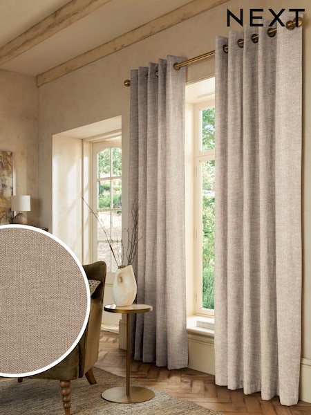 Natural Knit Made to Measure Curtains (H88959) | £119