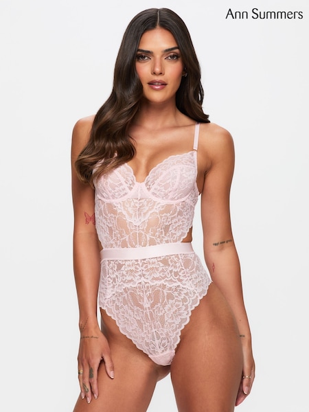 Ann Summers Pale Pink Hold Me Tight Lace Body (H89030) | £30