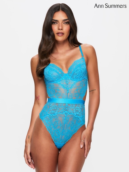 Ann Summers Bright Blue Hold Me Tight Lace Body (H89040) | £30