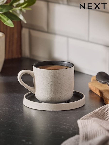Monochrome Otis Cup and Saucer (H89142) | £10