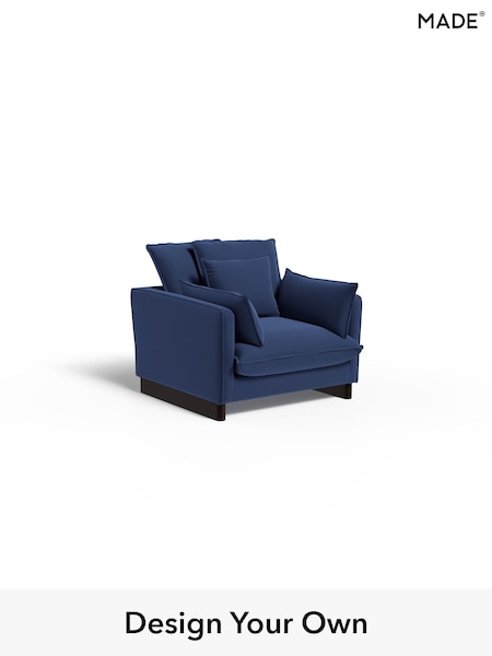 Matt Velvet Easy Clean/Navy Blue Whitby By Made (H89493) | £999