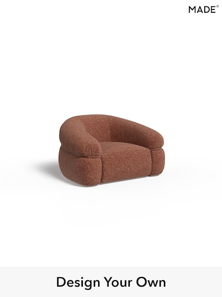 Tonal Boucle/Maroon Red and Light Caramel Soma By Made (H89520) | £1,099
