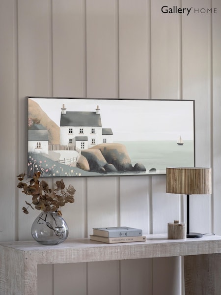 Gallery Home Multicoloured Beside The Ocean Framed Canvas (H89571) | £68