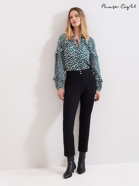 Phase Eight Black Petite Keri Trousers (H89584) | £85