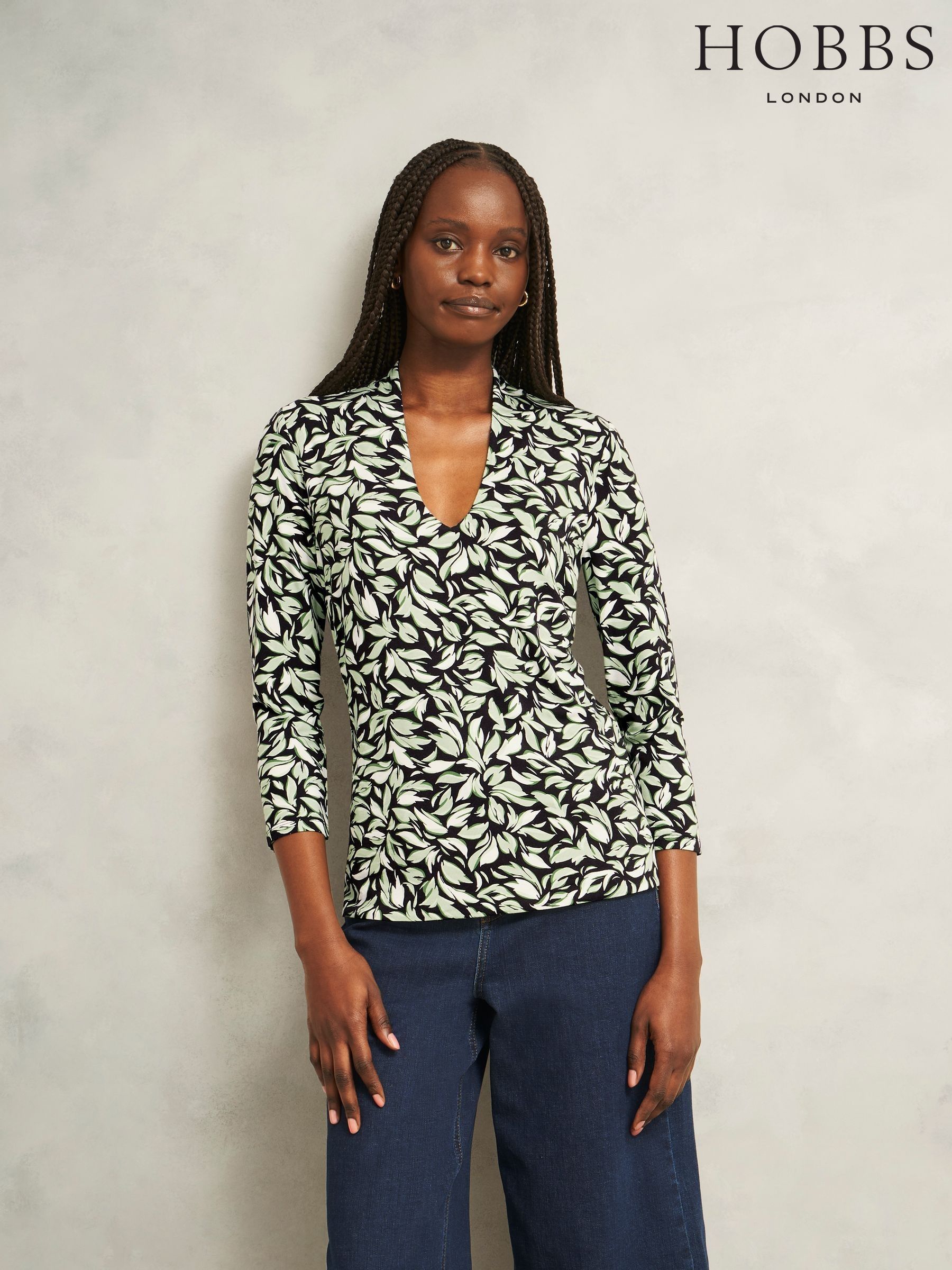 ホブズ HOBBS NESSIE PRINTED TOP （GREEN MULTI） Nessie Printed Top | Hobbs US |