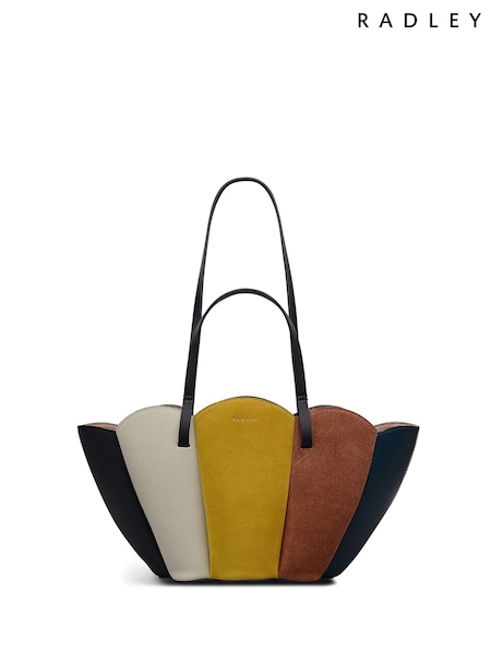 Radley Small The Lily Patchwork Open Top Grab Brown Bag (H89695) | £219