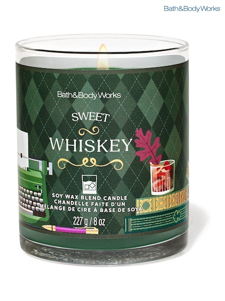 Bath & Body Works Sweet Whiskey Signature Single Wick Candle 227g (H89791) | £20