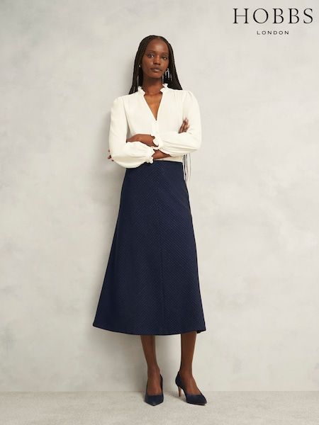Hobbs Blue Laura Skirt (H89839) | £110