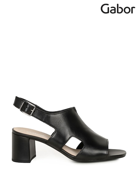Gabor Kerpow Leather Black Sandals (H90174) | £100