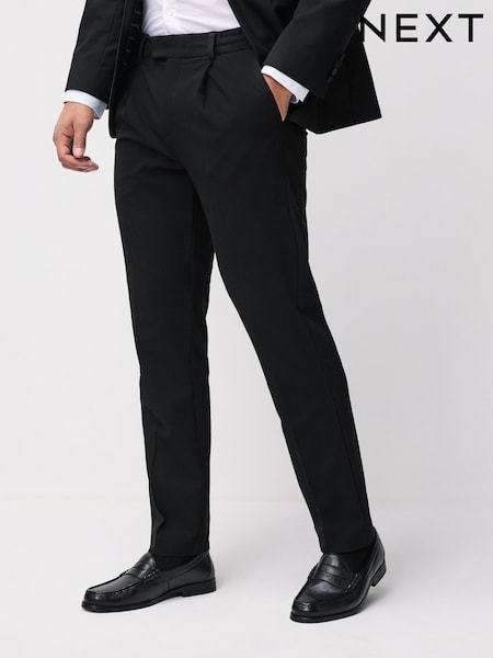 Black Wide Fit Leather Penny Loafers (H90298) | £52