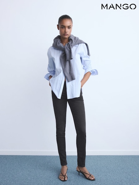 Mango Grey Mid-Rise Skinny Jeans (H90390) | £40