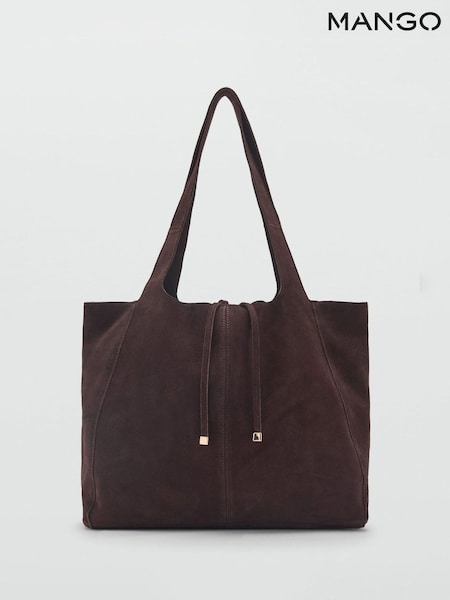 Mango Brown Suede Shopper Bag (H90408) | £80
