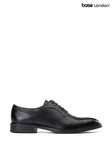 Base London Black Lapel Toe Cap Shoe (H90482) | £65