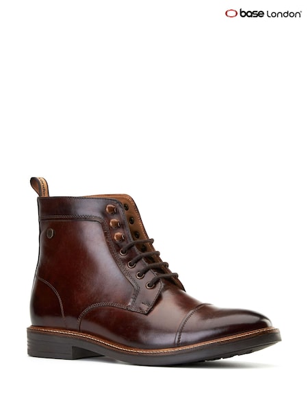 Base London Brown Plymouth Toe Cap Boot (H90492) | £80