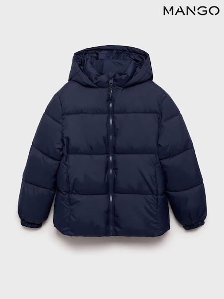 Mango Blue Hood Quilted Coat (H91023) | £28