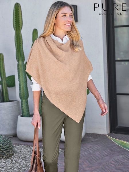 Pure Collection Cashmere Gassato Poncho (H91081) | £85
