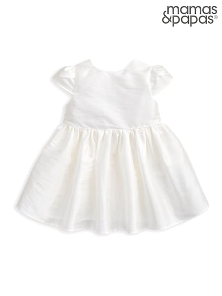 Mamas & Papas White Taffeta Dress (H91124) | £40