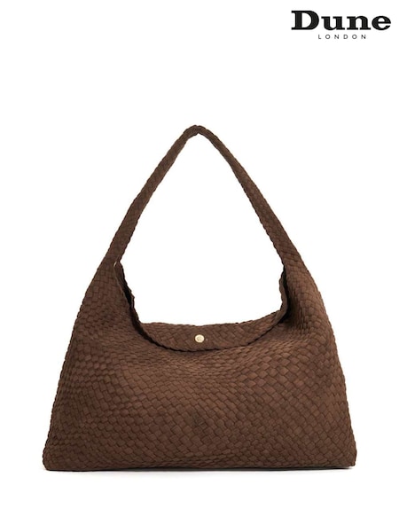 Dune London Brown Xl Xl Deliberate Woven Slouch Brown Bag (H91152) | £149