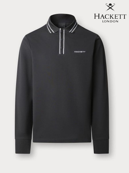 Hackett Jacquard Tipped Collar Polo Shirt (H91212) | £130