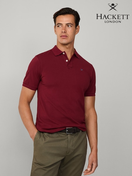 Hackett Embroidered Logo Pique Polo Shirt (H91222) | £90