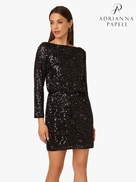Adrianna by Adrianna Papell Mini Sequin Dress (H91293) | £249