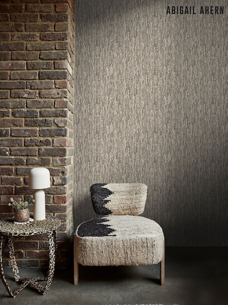 Abigail Ahern Greige Heirloom Knit 10M Wallpaper (H91432) | £90