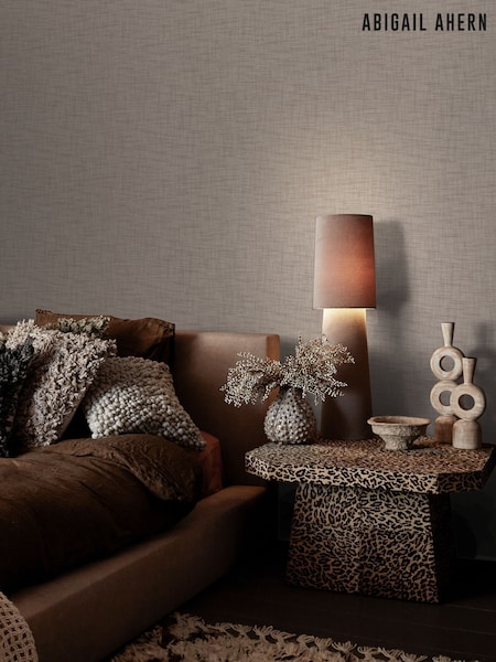Abigail Ahern Stone Weathered Linen 10M Wallpaper (H91435) | £90