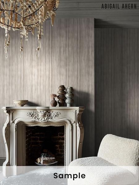Abigail Ahern Pewter Linear Luxe A4 Wallpaper Sample (H91479) | £1.50