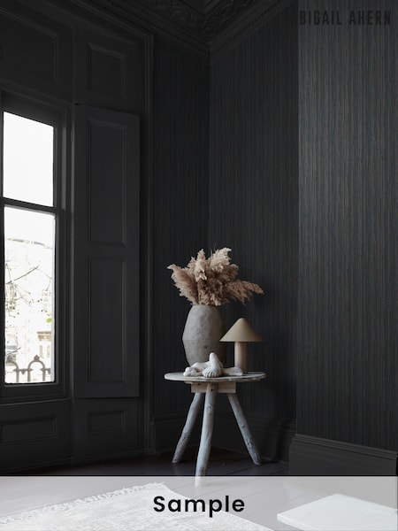 Abigail Ahern Twilight Fibre Stripe A4 Wallpaper Sample (H91489) | £1.50
