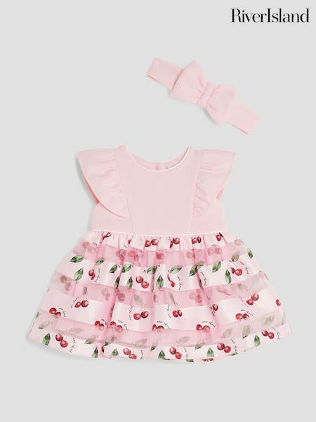 River Island Pink Baby Gilrs Occasion Dress (H91556) | £29