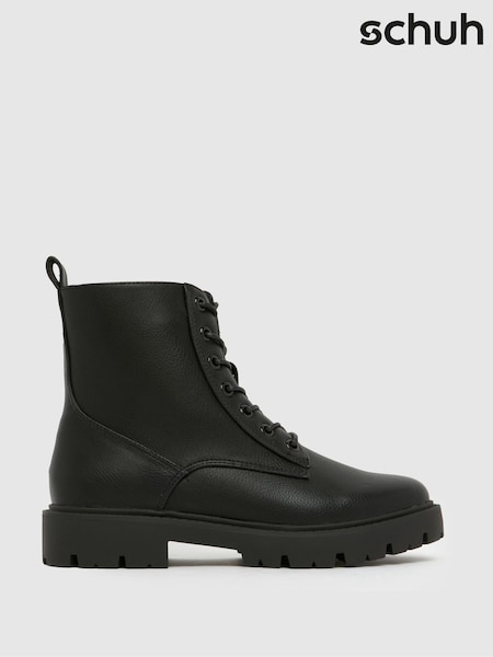 Schuh Asher Chunky Lace Up Black Boots (H91838) | £40