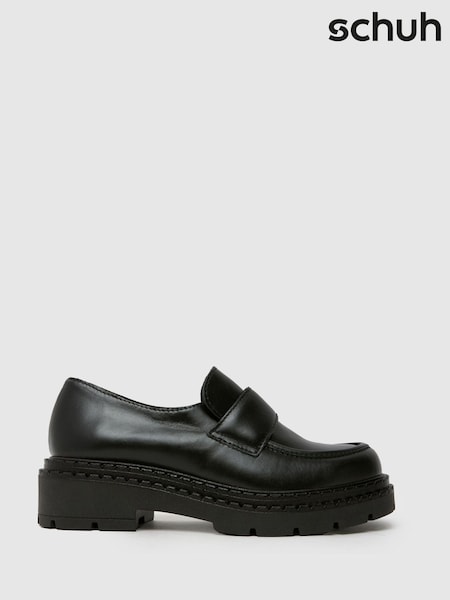 Schuh Black Lawson Chunky Loafers (H91840) | £60