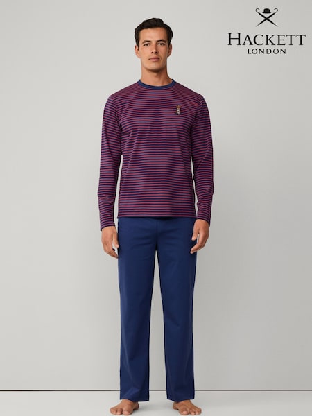 Hackett Blue Stripe Pyjamas Set (H91954) | £110