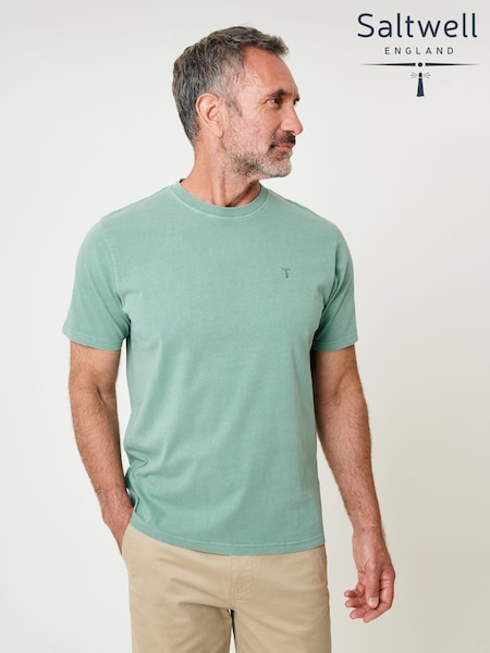 Saltwell Garment Dye Cotton Jersey Crew Neck T-Shirt (H91964) | £20