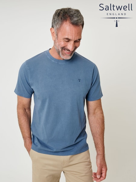 Saltwell Garment Dye Cotton Jersey Crew Neck T-Shirt (H91969) | £20