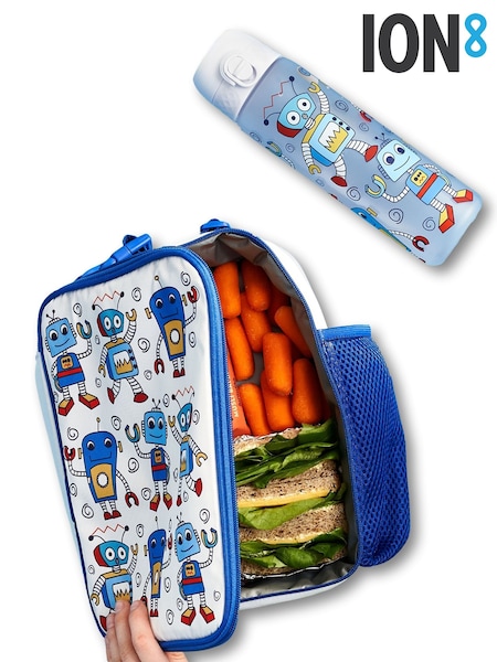 Ion8 Robots Lunch Bag and Leak Proof Recyclon Water Bottle Bundle (H91980) | £23