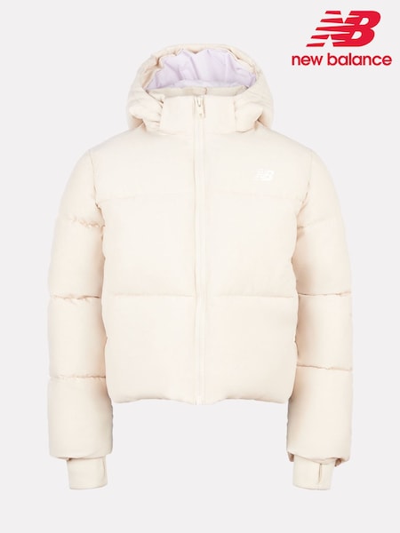 New Balance Cream Wide Baffle Puffer Jacket (H92019) | £95 - £114