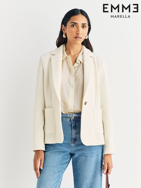 Emme by Marella Emmgennaio White Jacket (H92136) | £195