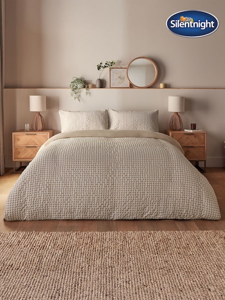 Silentnight Natural Supersoft Duvet Set Gingham (H92146) | £33 - £39