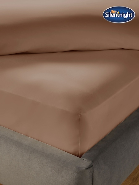 Silentnight Dusky Pink Pure Cotton 40cm Extra Deep Fitted Sheet (H92156) | £22 - £27