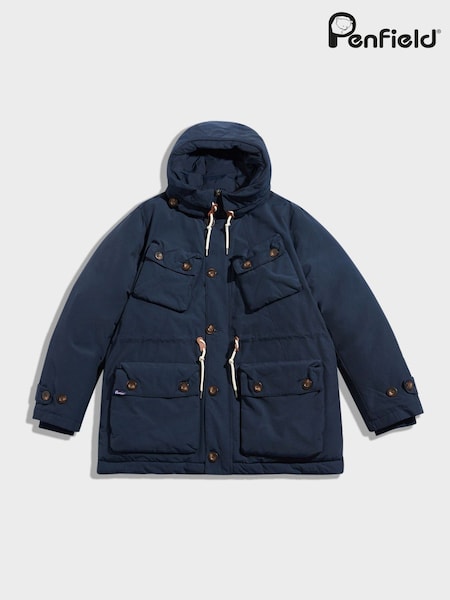 Penfield Blue Mens Mountain Parka (H92196) | £300