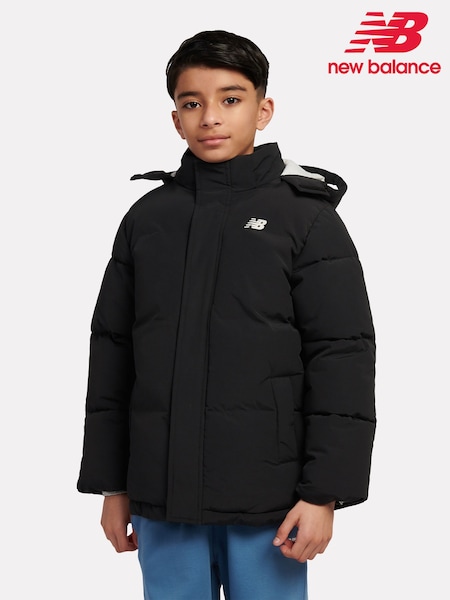 New Balance Black Wadded Puffer Coat (H92478) | £95 - £114
