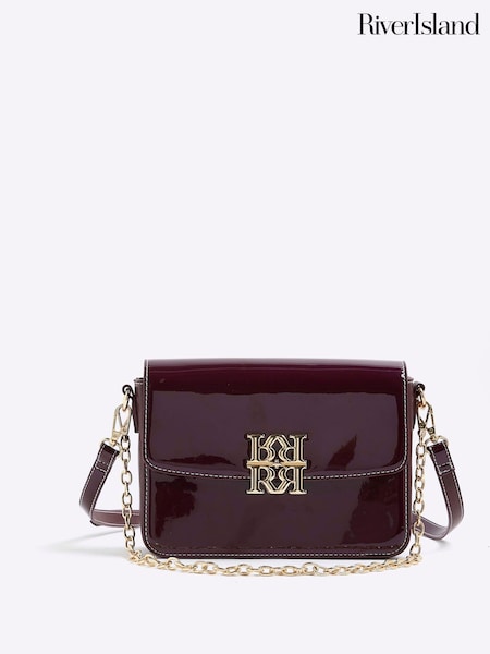 River Island Red Patent Satchel Bag (H92515) | £39