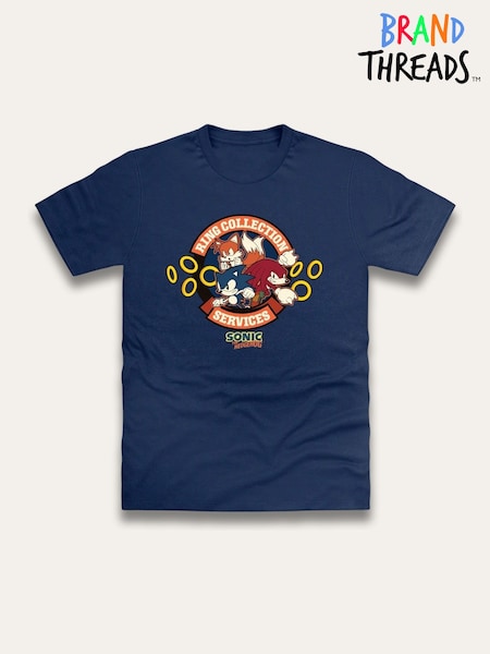 Brand Threads Blue Sonic The Hedgehog T-Shirt (H92567) | £24