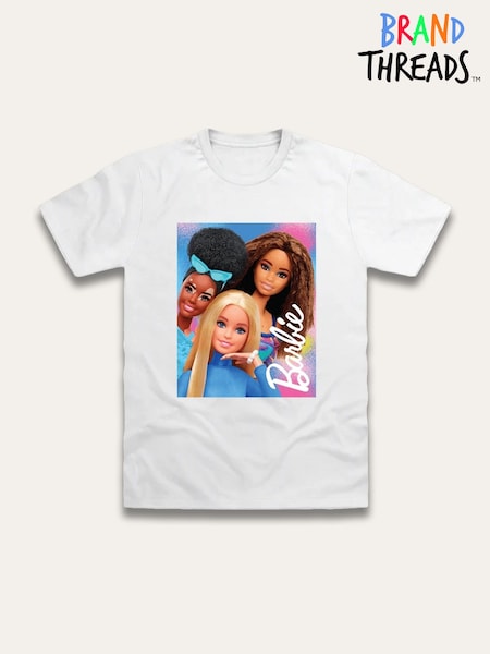 Brand Threads White Barbie T-Shirt (H92583) | £18