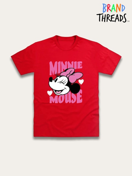 Brand Threads Red Minnie Mouse T-Shirt (H92587) | £18