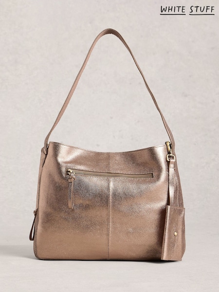White Stuff Gold Hettie Leather Bag (H92930) | £99