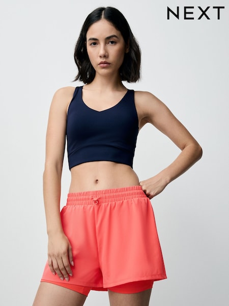 Coral Pink Sports Run Shorts (H92965) | £30