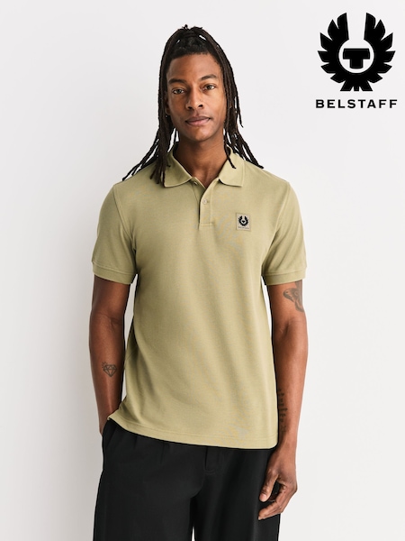 Belstaff Green Cotton Pique Polo Shirt (H93105) | £95