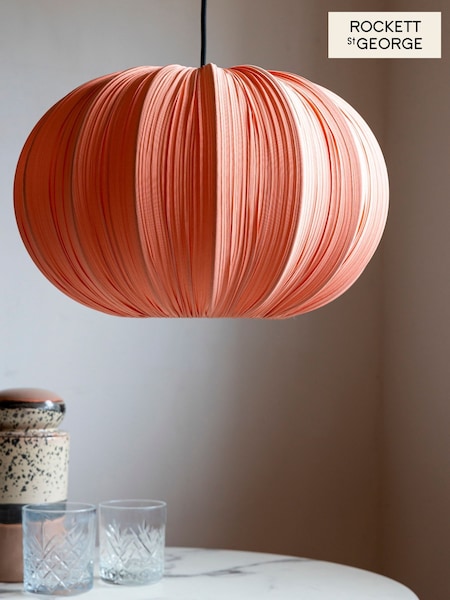 Rockett St George Blush Pleated Fabric Ceiling Light (H93169) | £95